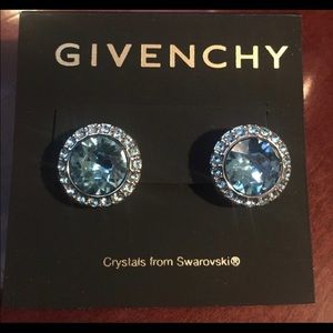 Givenchy blue statement earrings